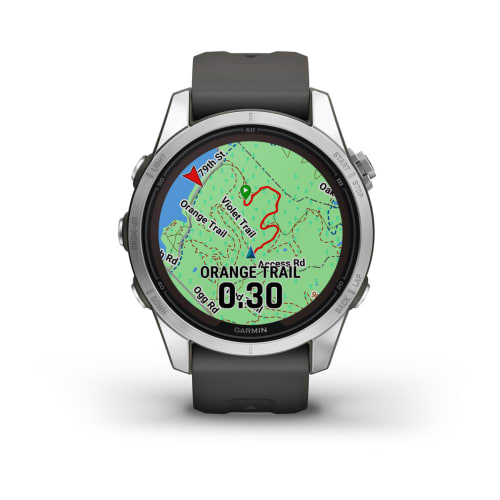 Relógio Garmin Fênix ® 7S Pro Solar Prata e Grafite