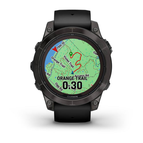 Relógio Garmin Fênix ® 7 Pro Safira Solar Cinza Carbono Titânio e Preto