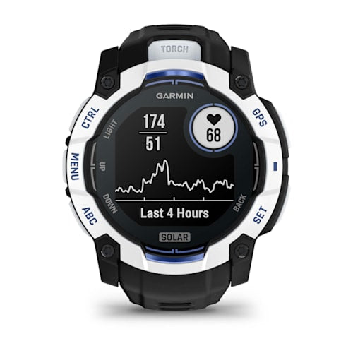 Relógio Garmin Instinct ® 3 Supernova Solar Branco/Azul e Preto