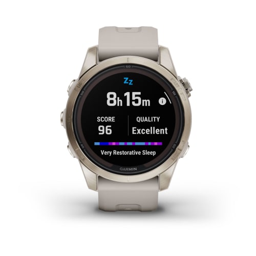 Relógio Garmin Fênix ® 7S Pro Safira Solar Dourado e Cinza