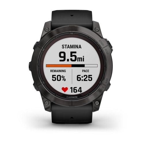 Relógio Garmin Fênix ® 7X Pro Safira Solar Cinza Carbono Titânio e Preto
