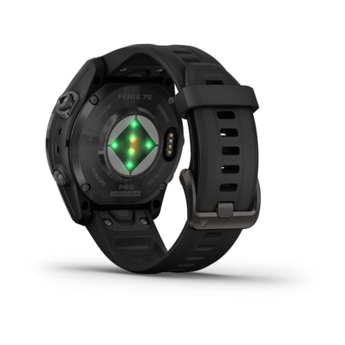 Relógio Garmin Fênix ® 7S Pro Safira Solar Cinza Carbono Titânio e Preto
