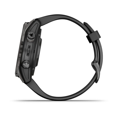 Relógio Garmin Fênix ® 7S Pro Safira Solar Cinza Carbono Titânio e Preto