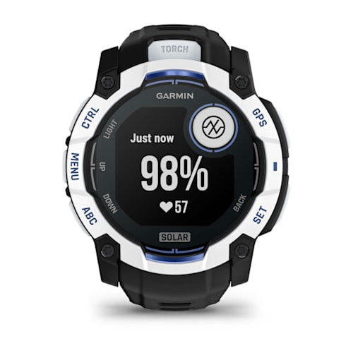 Relógio Garmin Instinct ® 3 Supernova Solar Branco/Azul e Preto