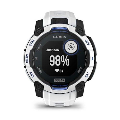 Relógio Garmin Instinct ® 3 Supernova Solar Branco e Azul