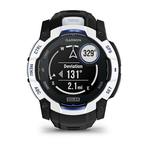 Relógio Garmin Instinct ® 3 Supernova Solar Branco/Azul e Preto