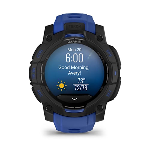 Relógio Garmin Instinct ® 3 Supernova AMOLED Preto e Azul