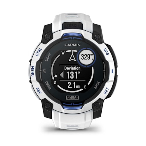 Relógio Garmin Instinct ® 3 Supernova Solar Branco e Azul