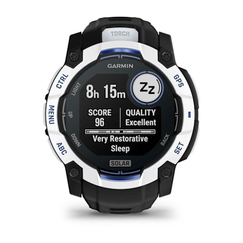 Relógio Garmin Instinct ® 3 Supernova Solar Branco/Azul e Preto