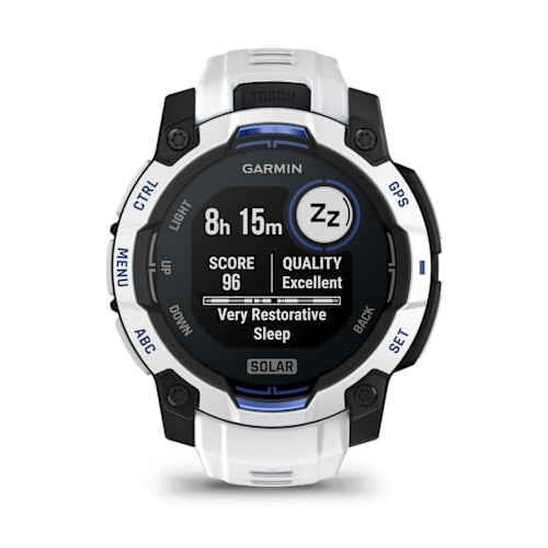 Relógio Garmin Instinct ® 3 Supernova Solar Branco e Azul