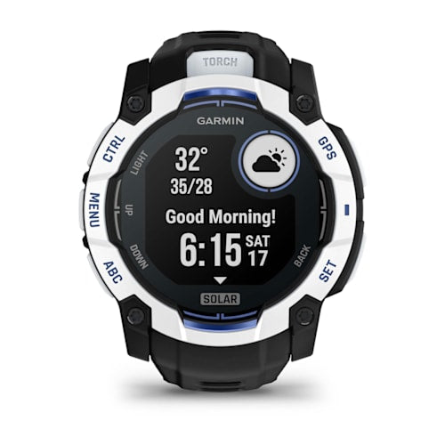 Relógio Garmin Instinct ® 3 Supernova Solar Branco/Azul e Preto