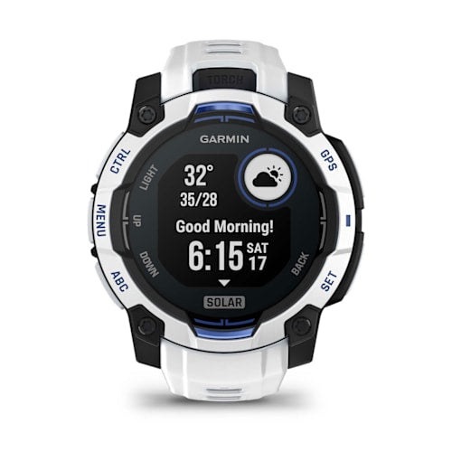 Relógio Garmin Instinct ® 3 Supernova Solar Branco e Azul
