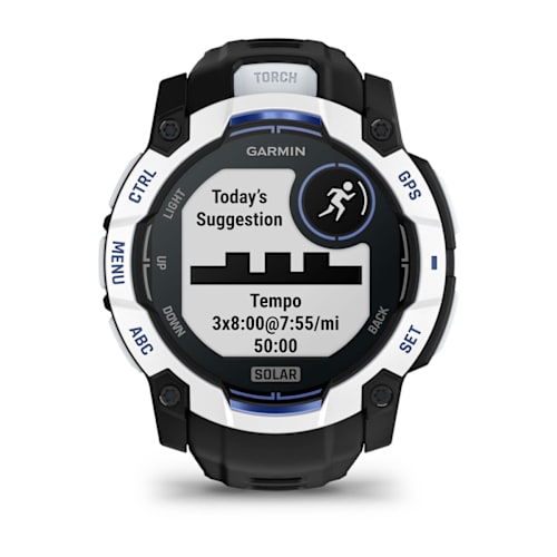Relógio Garmin Instinct ® 3 Supernova Solar Branco/Azul e Preto